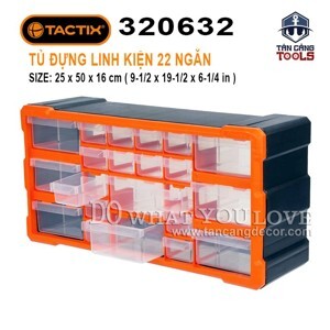 Tủ đựng linh kiện 22 ngăn Tactix 320632 25 x 50 x 16 cm