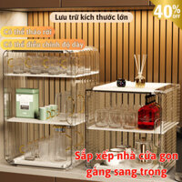 Tủ Đựng Ly Ấm Trà Bình Sữa Rượu Vang Lily's Decor House Chất Liệu Dày Dặn Chắc Chắn Trang Trí Nhà Ở