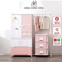 Tủ Đựng Quần Áo Cho Bé Zozon,tủ Nhựa Đựng Đồ Chơi, Mỹ Phẩm Mini Cho Trẻ Em Có Bánh Xe