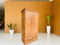 Tủ Đựng Quần Áo Gỗ Sồi Hiện Đại 2 Cánh Pano - TA957