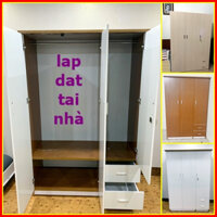 Tủ Đựng Quần Áo nhựa đài loan người lớn, tủ nhựa đài loan 3 cánh 2 buồng có bảo hành
