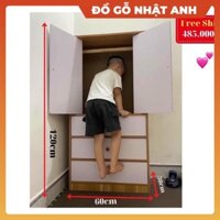 Tủ đựng quần áo sinh viên đựng đồ đa năng kê phòng ngủ phòng khách màu gỗ, Đồ gỗ cao cấp NHẬT ANH