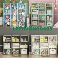 Tủ Đựng Quần Áo, Tủ Nhựa, Tủ Trong Lắp Ghép Cửa Trong Suốt Đựng Quần Áo, Đồ Dùng Cá Nhân 9 - 12 Ô