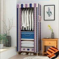 Tủ đựng quần áo Tủ vải khung gỗ bọc nhựa chống ẩm mốc, kệ tủ vải 1 buồng 2 ngăn loại cao cấp bảo hành 12 tháng