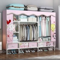 Tủ đựng quần áo tủ vải khung gỗ 4 buồng Vải gai cao cấp chuẩn loại 1 phi gỗ 18mm Cực Tiện Lợi và Chắc Chắn