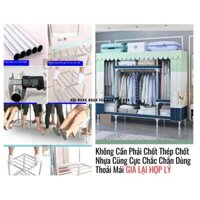 Tủ Đựng Quần Áo Vải Có Ngăn Kéo Tiện Lợi Tủ Vải Khung Thép 3 Buồng Chốt nhựa Cỡ Lớn Tủ Đựng Quần Áo Vải kích thước