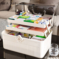 Tủ đựng thuốc nhiều lớp SEA JJT storage, hộp đựng thuốc dung lượng lớn gia đình, bộ sơ cứu y tế tiện lợi tại nhà