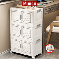 Tủ Gấp Gọn Thiết Kế Hiện Đại, Tủ Nhựa Đựng Đồ Đa Kích Thước, Có Bánh Xe Xoay 360 Di Chuyển Tiện Lợi TUN047