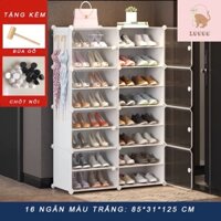 [TỦ GIÀY 16-18-20 NGĂN] Tủ nhựa đựng giày - Kệ để giày đa năng lắp ghép thông minh