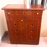 Tủ giày 2 cánh gỗ màu nâu cũ giá rẻ