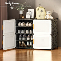 Tủ giày 8 ngăn mẫu cửa 3D cao cấp đựng 16 đôi giày dép