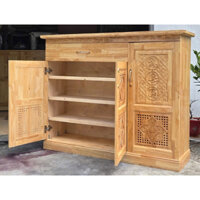 Tủ giày dép gỗ cao su 1m2 3 cánh