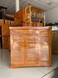 Tủ giày dép gỗ cao su ngang 1m, 1m2