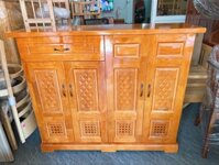 Tủ giày dép gỗ cao su ngang 1m2