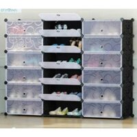 Tủ Giày Dép Nhựa Lắp Ghép 18 Ô Kiểu 3x6 Đa Năng Tiện Lợi (chọn màu theo phân loại) - bảo hành 1 năm