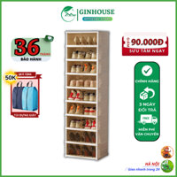 Tủ giày gấp gọn Ginhouse 18 đôi 9102-9 chất liệu nhựa PP cao cấp [ BẢO HÀNH 36 THÁNG], Hộp đựng giày thông minh tiện lợi