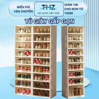 Tủ giày gấp gọn, kệ để giày đa năng có con lăn di chuyển dễ dàng, tủ giày dung tích lớn