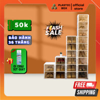Tủ giày gấp gọn PLASTIC BOX 9 đôi 9101-9 chất liệu nhựa ABS cao cấp, Kệ giày, Hộp giày đa năng tiện lợi