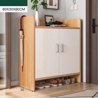 Tủ giày gỗ 2 cánh 4 ngăn - Kệ Tủ Giày Thông Minh Mẫu Mới ,kt 80x60x30