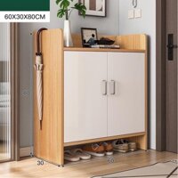 Tủ Giày Gỗ 2 Cánh Trắng, Kệ Để Giày Dép Sang Trọng Chất Liệu Gỗ MDF Tuyển Chọn