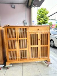 Tủ giày gỗ cao su 1m2