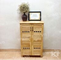 Tủ giày gỗ cao su 2 cánh