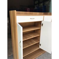 Tủ giày gỗ công nghiệp 3 cánh màu trắng