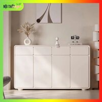 Tủ giày gỗ công nghiệp hiện đại màu trắng thanh lịch, tủ giày cao cấp điểm tô không gian