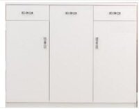 Tủ giầy gỗ ép 120 cm màu trắng 3 cánh