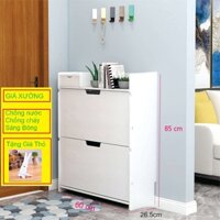 Tủ giày gỗ nhựa 2 tầng 2, 3 lớp cánh TRƠN + SỌC sáng bóng...Tô thêm vẻ đẹp , gọn gàng căn phòng bạn