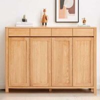 Tủ giày gỗ sồi 4 cánh hiện đại