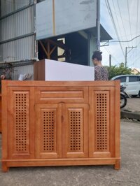 TỦ GIÀY GỖ SỒI 4 CÁNH