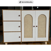 Tủ Giày Gỗ, Tủ Đựng Đồ 2 Cánh Mây 3 Cánh Trắng Chất Liệu Gỗ MDF Decor Trang Trí Phòng Siêu Dễ Thương