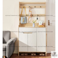 Tủ Giày Kèm Móc Treo Thiết Kế 3 Cánh Có Hộc Kéo Gọn Gàng Cho Căn Hộ Hiện Đại TG47