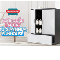 Tủ giày nhựa 2 cánh 1 ngăn Sunhouse hính hãng - tiện ích