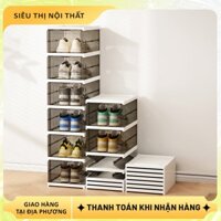 Tủ Giày Nhựa Cứng Trong Suốt Hộp Giày Gấp Gọn Nhiều Tầng Lưu Trữ Giày Dép Gọn Gàng Và Sang Trọng