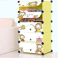 TỦ GIÀY NHỰA GHÉP 5 NGĂN