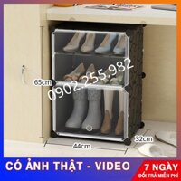 TỦ GIÀY NHỰA LẮP GHÉP ĐA NĂNG THÔNG MINH 2 Ô GIÀY VÀ 1 Ô BỐT SIÊU SANG