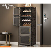 Tủ giày nhựa lắp ghép đa năng 8 ngăn để được 16 đôi