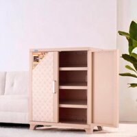 Tủ giày Suki Duy Tân 0286. Tủ đựng giày dép đa năng, 2 cánh 4 ngăn tiện lợi. Chất liệu PP/ABS bền bỉ