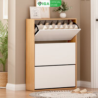 Tủ giày thông minh 3 cánh lật màu sắc hiện đại, chất liệu gỗ MDF cao cấp decor phòng đẹp GP20