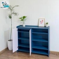 Tủ Giày Thông Minh ARCH &amp; HOME Gỗ MDF Phủ Melamine Tủ Giày Đa Năng Thiết Kế Hiện Đại D120xR35xC100cm SC01 - Xanh dương