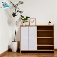 Tủ Giày Thông Minh ARCH &amp; HOME Gỗ MDF Phủ Melamine Tủ Giày Đa Năng Thiết Kế Hiện Đại D120xR35xC100cm SC01 - Màu gỗ tự nhiên