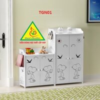 Tủ giày VĐ Smart Furrniture NỘI THẤT LẮP RÁP VIENDONGADV TGN01, Tủ giày lắp ráp gỗ nhựa PVC