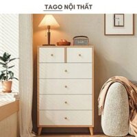 Tủ gỗ 6 cánh, tủ đựng đồ thông minh trang trí nhà cửa phong cách Bắc Âu MDF chống nước TAGO ND63