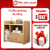 Tủ gỗ đầu giường chất liệu gỗ MDF trang trí phòng ngủ, Tủ kê đầu giường có ngăn kéo tiện lợi