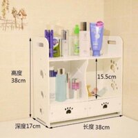 TỦ gỗ đựng đồ trang điểm hình gấu