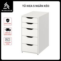 Tủ Gỗ IKEA 5 Ngăn Kéo - Chất Liệu Gỗ MDF Phủ Melamine, Tủ Tài Liệu Đa Năng, Tủ Văn Phòng - Đã Lắp Sẵn