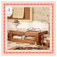 Tủ Gỗ Mini Đựng Đồ Trang Sức Kiểu Retro Để Bàn Có Ngăn Kéo SS36