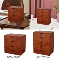 Tủ Gỗ Ngăn Kéo Bảo Quản Bàn Sắp Xếp Mộc Mạc Cho Tổ Chức Đa Năng